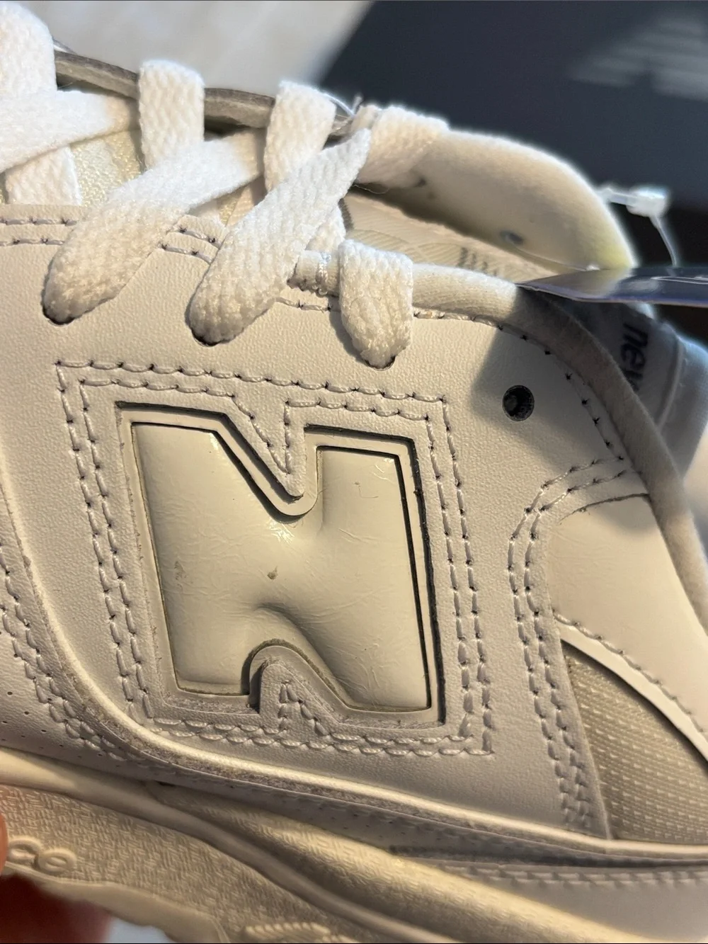 NEW New Balance 550 White Leather Low-Top Sneakers Sz 8